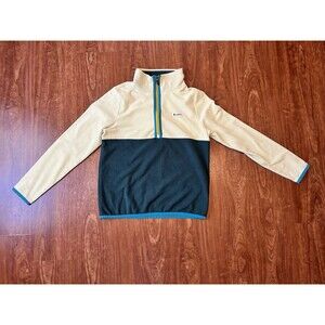 Cotopaxi Amado Fleece Pullover Womens Sz M Blue Green Colorblock Half Zip EUC